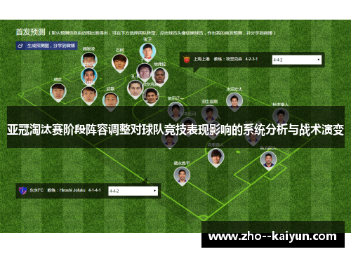 亚冠淘汰赛阶段阵容调整对球队竞技表现影响的系统分析与战术演变 亚冠淘汰赛阶段阵容调整对球队竞技表现影响的系统分析与战术演变